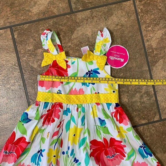 Nanette Girls Size 4 Floral Pleated Sundress Colorful Dress NWT - Picture 11 of 12
